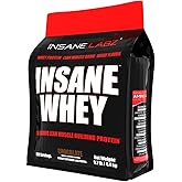Insane Labz Insane Whey,100% Muscle Building Whey Protein, BCAA Amino Profile, Mass Gainer, Meal Replacement (Chocolate, 120 Servings)