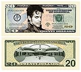 American Art Classics Pack of 5 - Limited Edition Prince $20.00 Novelty Twenty Dollar Collectible Bills - Best Gift Or Keepsake for Lovers of Prince