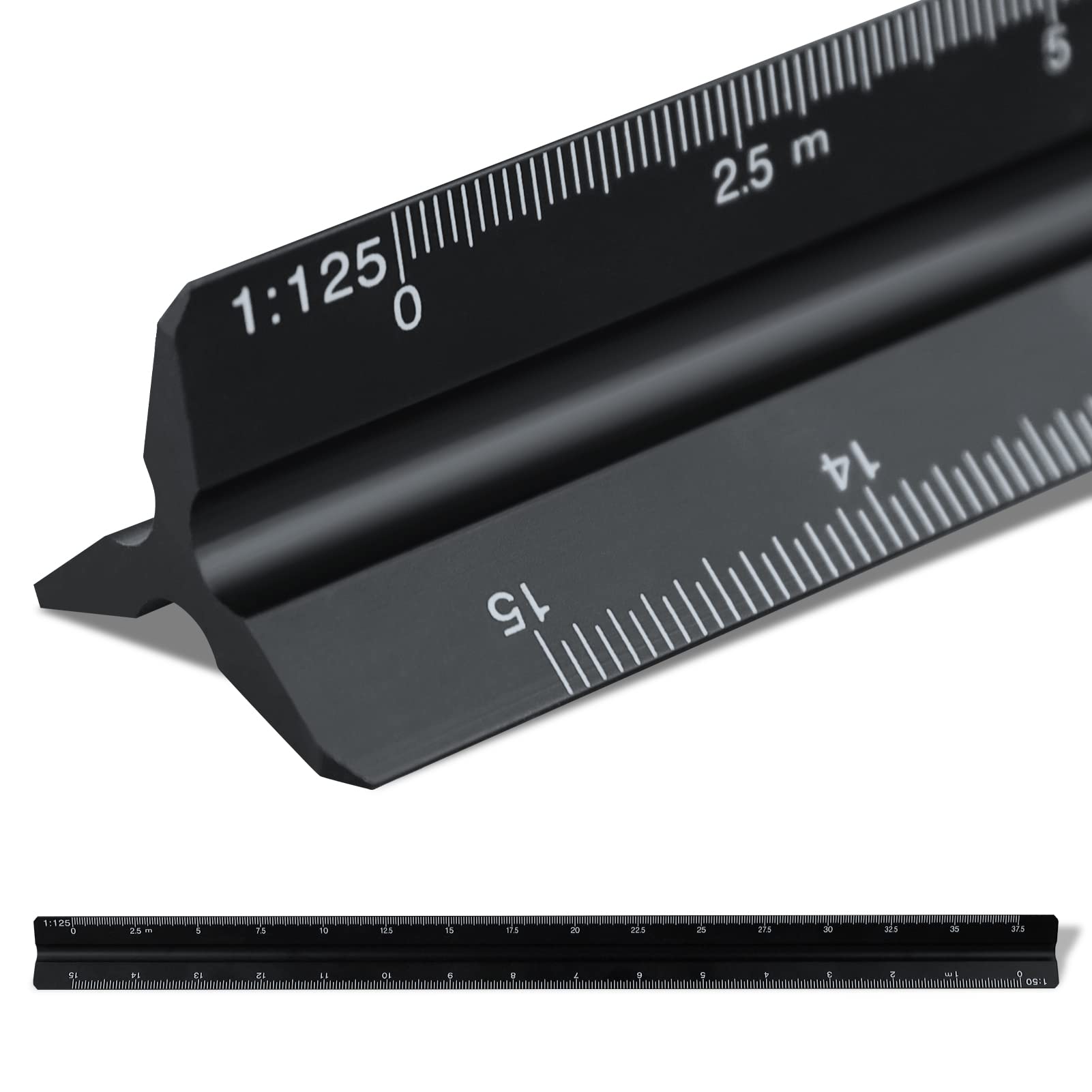 Aluminum Triangular Scale Ruler For Architects & Engineers - Solid Aluminum Ruler For Students, Draftsmen