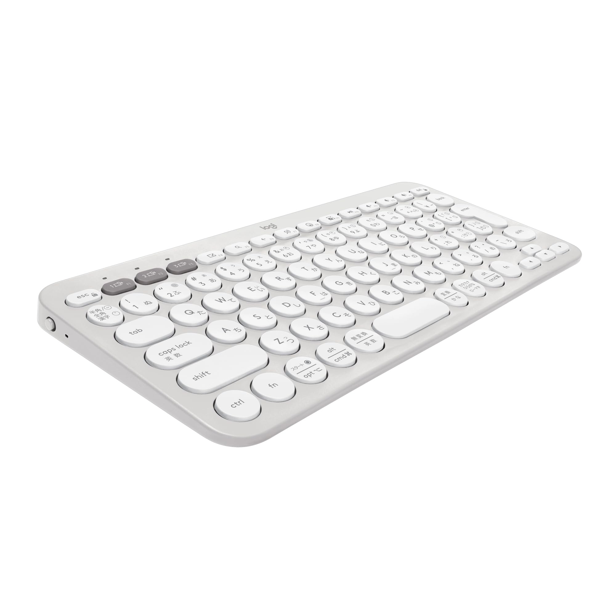 Logitech PEBBLE KEYS 2 K380sOW Wireless Keyboard, Thin, Lightweight, 14.5 oz (415 g), Small, Bluetooth Logi Bolt, Wireless, Wireless Keyboard, Easy-Switch, Japanese Sequence, 36 Months Battery Life,