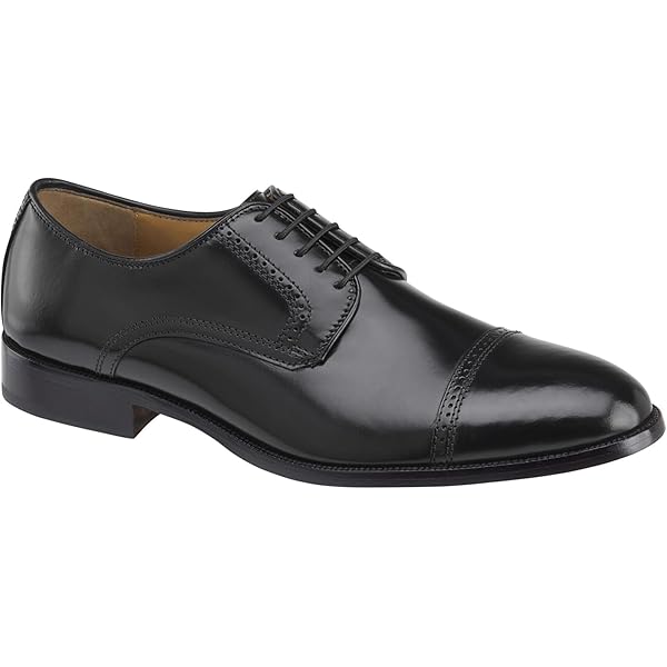 Amazon.com | Johnston & Murphy Lewis Cap Toe Black Full Grain Leather 11.5  M (D) | Shoes