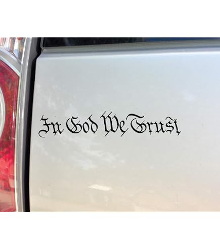 In God We Trust Vinyl Windshield Decal Sticker Religious