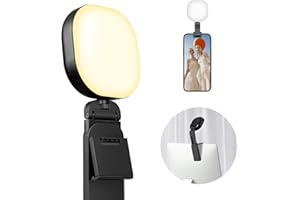 Sensyne Selfie Light, 60 LED Video Conference Lighting, Adjusted 3 Light Modes, Rechargeble Clip-on Fill Light Compatible with Cell Phone,iPad,Laptop for Live Streaming, Selfie, Vlog, Zoom Calls