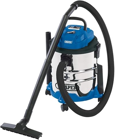 Draper 1250W 20L Wet Dry Vacuum Cleaner Hose Accessories 15kPa 25L/s Home Car