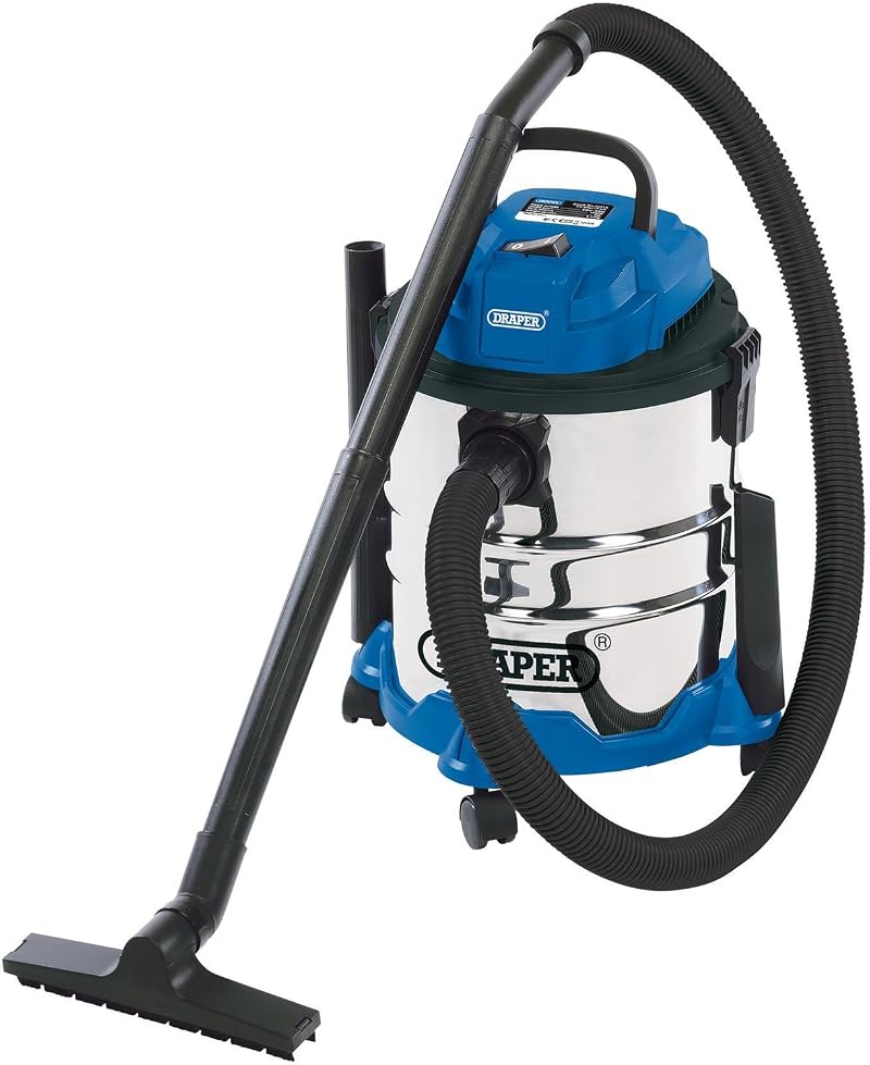Draper 1250W 20L Wet Dry Vacuum Cleaner Hose Accessories 15kPa 25L/s Home Car