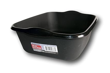Essentials Black Plastic Eight Quart Dishpan 13 X 11 X 4 H