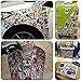 Cool Sticker 100pcs Random Music Film Vinyl Skateboard Guitar Travel Case Sticker Door Laptop Luggage Car Bike Bicycle Stickers (150pcs)
