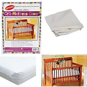 zippered waterproof crib mattress protector