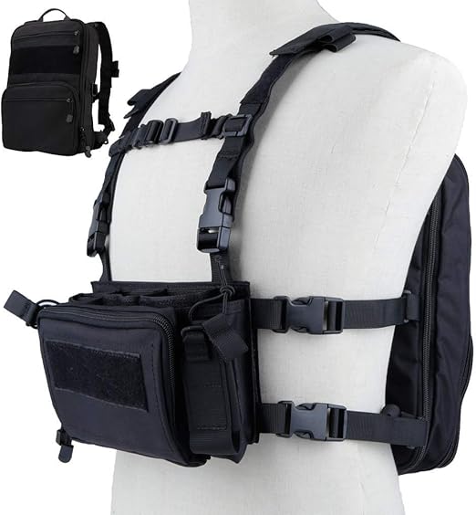 Kayheng Tactical Vest Airsoft Ammo Chest Rig 5.56 9mm Magazine Carrier with Molle