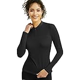 qualidyne Women’s Cycling Jersey Long Sleeve, Quick Dry Breathable Bike Shirt with Rear Pockets for Road & MTB