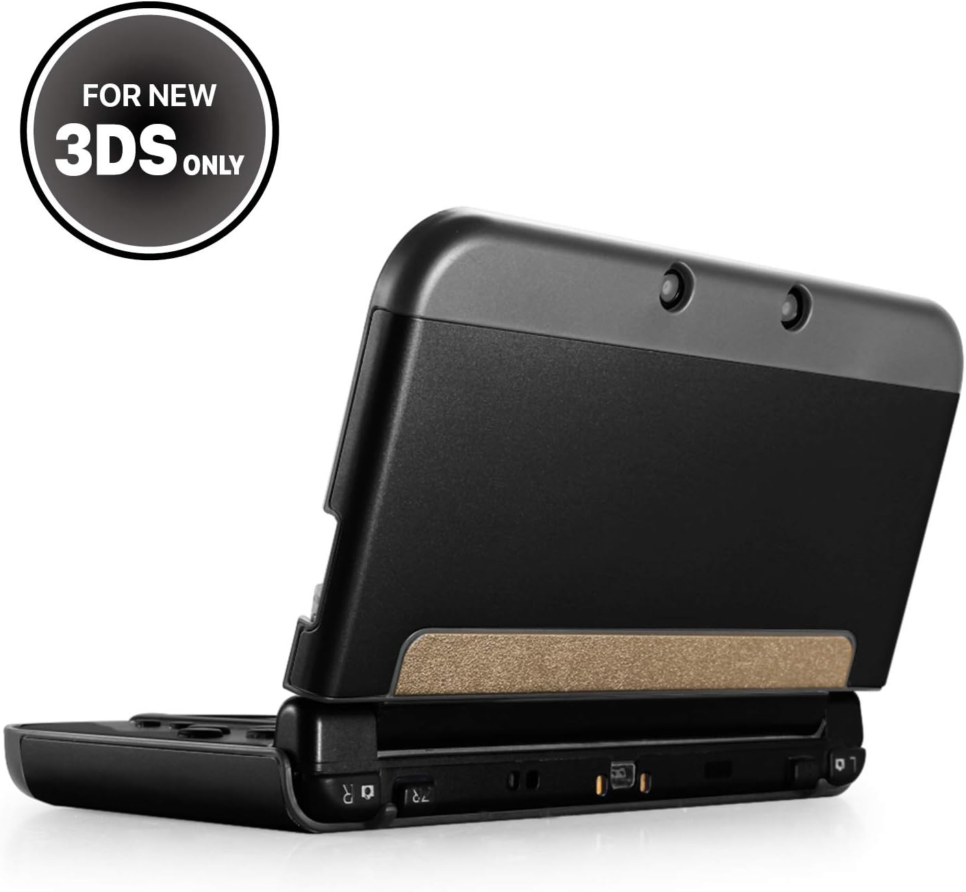 Amazon Com Tnp New 3ds Case Black Plastic Aluminium Full Body Protective Snap On Hard Shell Skin Case Cover For New Nintendo 3ds 15 New Modified Hinge Less Design Computers Accessories