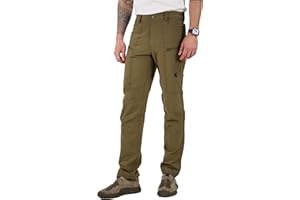 Ellobird Mens Flex Cargo Hiking Pants, Work Outdoor, Water Repellent 4-Way Stretch Lightweight, Men's Tactical Travel