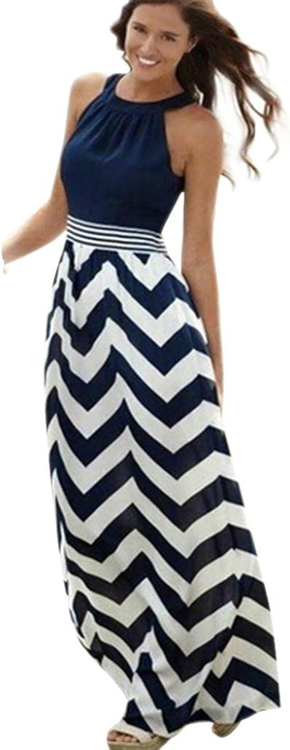 Bonjouree Robes De Soiree Femme Longues Maxi Boho Sundress L2 Bleu Amazon Fr Vetements Et Accessoires