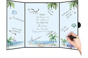 Cidobi Retirement Signature Book Decorations, Beach Theme Retirement Signature Board, Farewell Party Signature Book for Women Men, Retirement Signing Card Board, Retirement Party Decorations 18*12IN