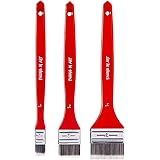 Falling in Art Flat Paddle Paint Brush Set with Long Handle, Large Scale Brush for Oil and Acrylic Paints(1 Inch,2Inch,3Inch)