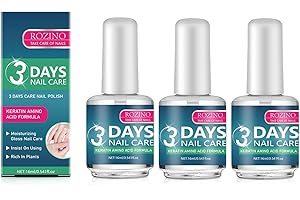 GENERIC Keratin & Amino Acid Clear Nail Treatment Oil,Cuticle Oil with Aloe Vera, Lavender, Macadamia Nut Seed Oil, Moisturizing and Conditioning for Nails & Dry Hands 16ml*3 (CLEAR)