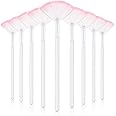 9 Pieces Facial Fan Mask Brushes, Soft Facial Applicator Brushes Tools for Peel Glycolic Makeup for Mud Cream(White Pink)