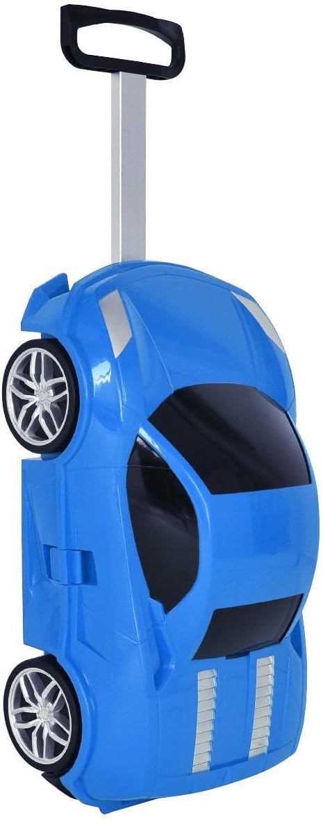 2.4 G Radio Control Kid Car Shape Travel Trolley Suitcase - By Choice Products (Blue)