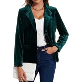 MINTLIMIT Velvet Blazer for Women Casual Work Long Sleeve Suit Jacket | With Pockets, Fully Lined, Button Closure, Business Casual Work Office Blazer