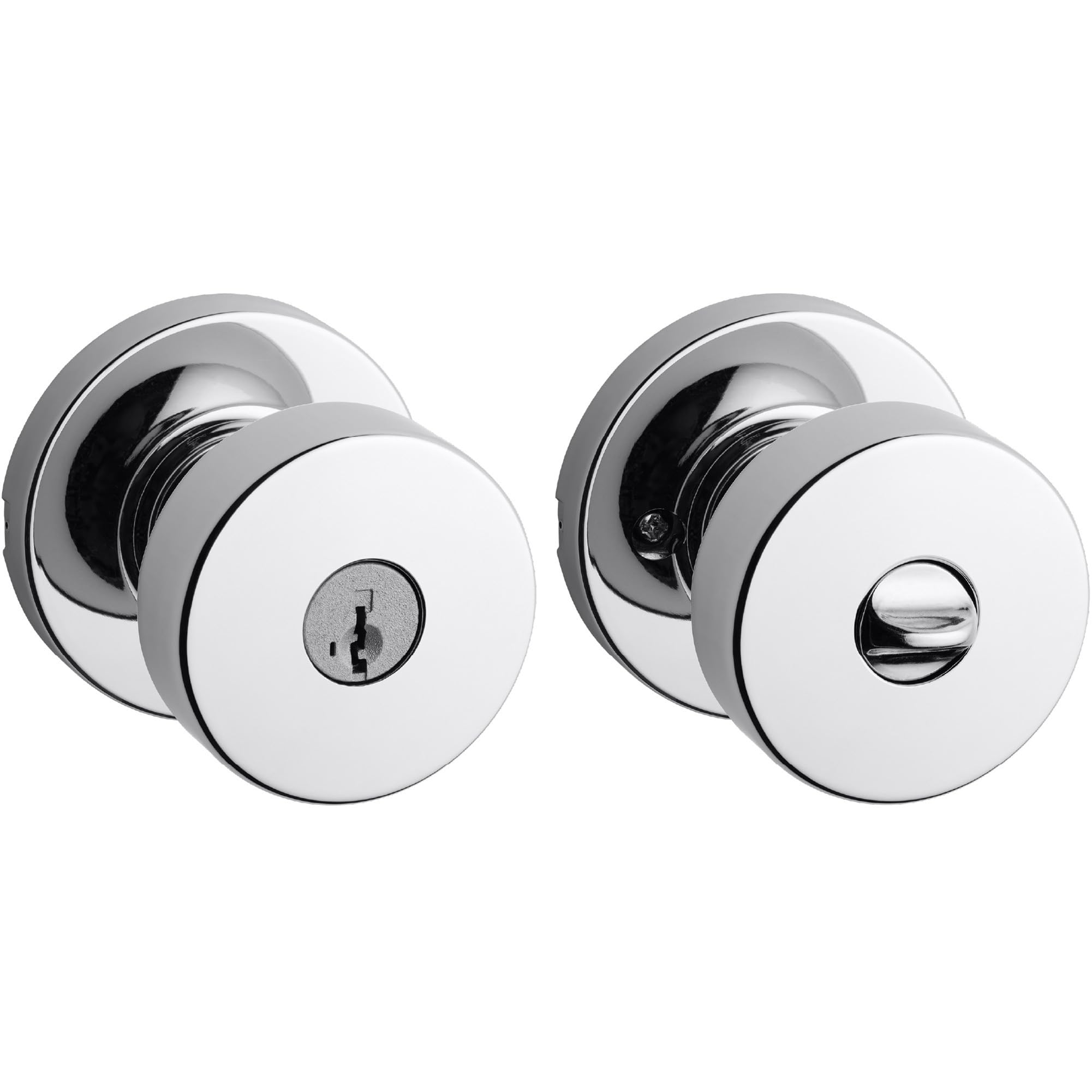 Kwikset 97402-894 Door Knob, Polished Chrome