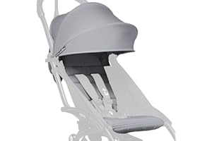BABYZEN YOYO 6+ Color Pack, Stone - Textiles Only: Seat Cushion, Matching Canopy & Zippered Back Pocket - Requires YOYO2 Fram