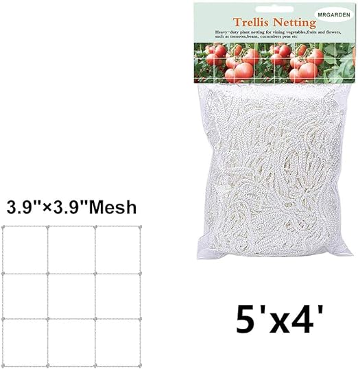 EcoTrellis planta Net, pepino, 5 x 4 ft, enrejado red de malla de ...