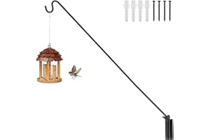 ERYTLLY Extended Reach Deck Hook Wall Pole Wall Mounted, Extensible and Adjustable 28 inch to 43 inch Bracket for Hanging Bir