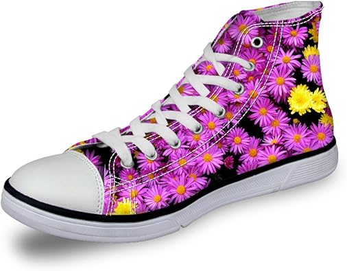 purple yellow sneakers