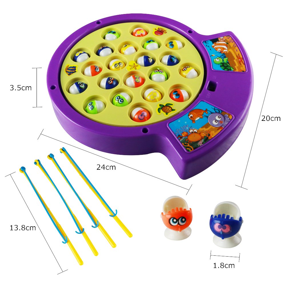 Gioco della Pesca Pesci con 2 Piastra 42 Pezzi Giocattolo Set Bambini Giocattolo Educativo su 3 4 5 Anni