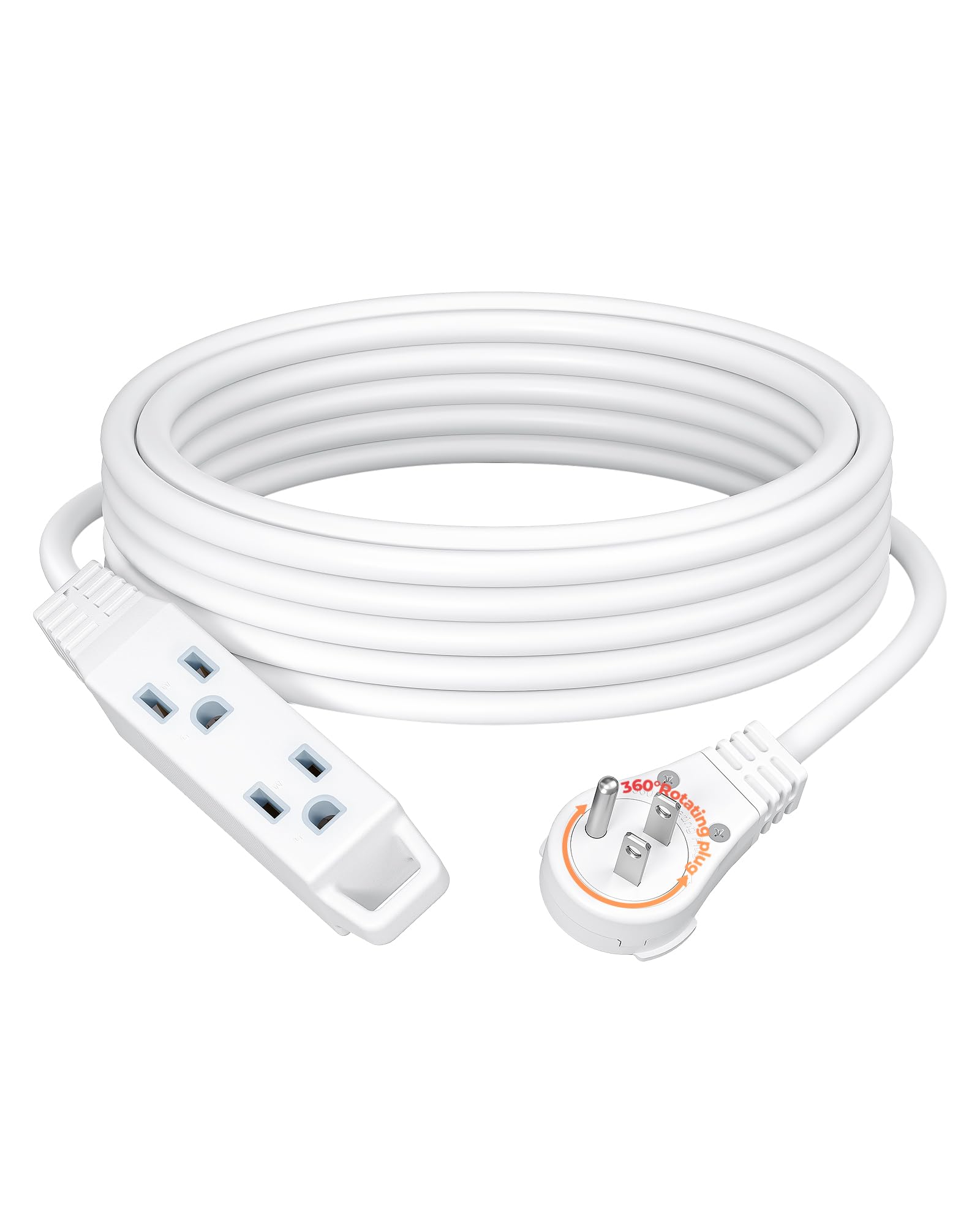 DEWENWILS 360° Rotating Flat Plug Extension