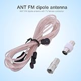 VBESTLIFE FM Dipole Antenna Radio Receiver Aerial TV Female Connector 10.5ft view 2