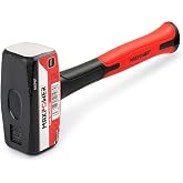 MAXPOWER 4lb Club Hammer, 9-inch Fiberglass Handle, Drop Forged Steel Head | Mini Sledge Hammer for Demolition