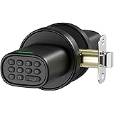 ThorBolt Door Lock Knob with Keypad(One-Sided), Keyless Entry Interior Electric Coded Door Knob, Thickness up to 2-1/4", for 