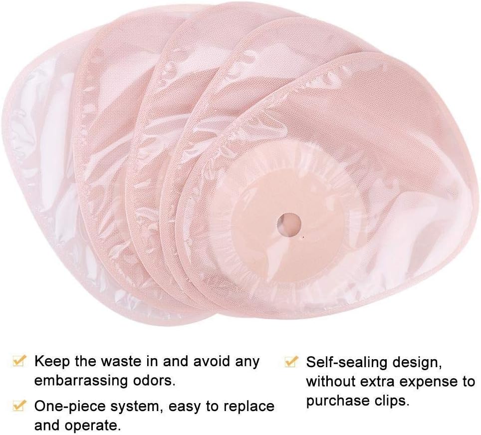 Rockyin 10pcs/Pack One-Piece System Ostomy Bag Medicals Drainable Pouch Colostomy Bag Ostomy Supplies: Home & Kitchen