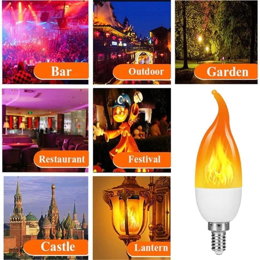 Facarler E14 - Bombilla LED de 3 modos de parpadeo, bombilla E14 para Halloween, Navidad, fiesta [clase energética G]