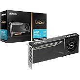 ASRock Radeon AI PRO R9700 Creator 32GB Professional Graphics Card, 2920 MHz Boost Clock, GDDR6, AMD RDNA 4, AI-Accelerators, DisplayPort 2.1a, PCIe 5.0, Blower Cooler