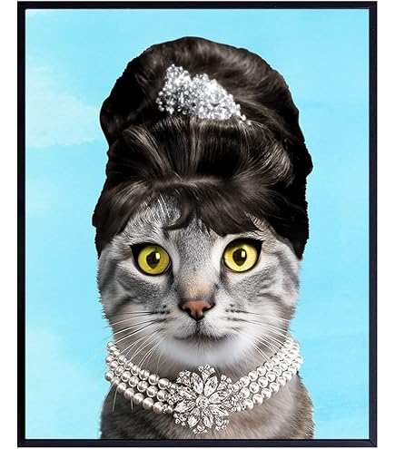 Amazon.com: Kitty Golightly Cat Wall Decor - Cat Wall Art - Gift