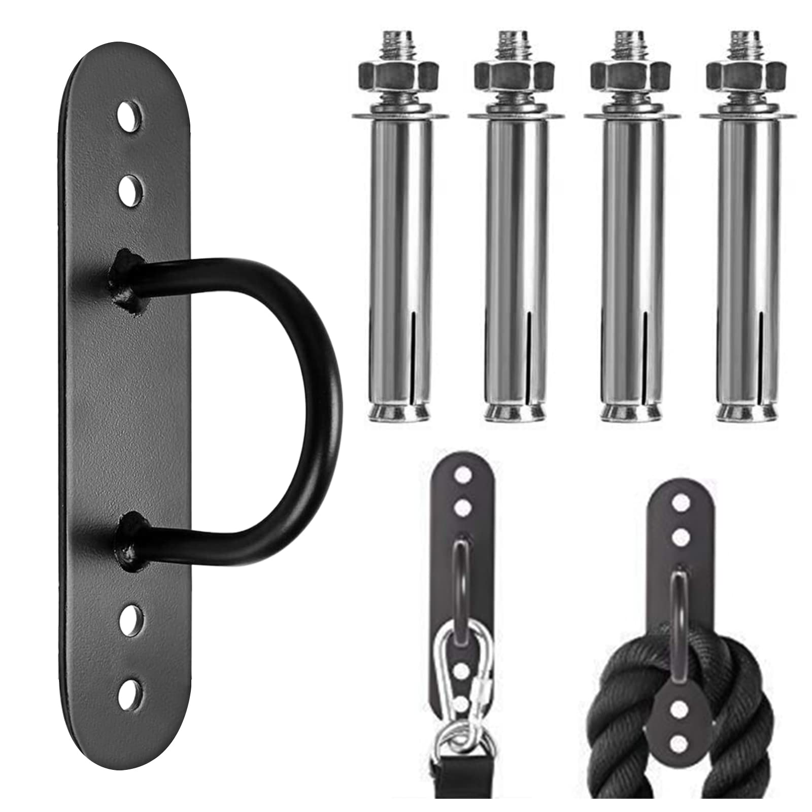 YOYIAG Battle Rope Anchor Resistance: Resistance Trainer Wall & Ceiling Anchor Point, Wall/Ceiling Mount Anchor Bracket Hook for Strength Training Systems, Yoga Swings Hammocks, Punching Bag