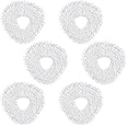 BUXEBUX 6 Pcs Replacement Mop Pads Compatible with for Narwal Freo, Narwal Freo X Ultra, Narwal Freo Z Ultra Robot Vacuum Cleaner, Washable and Reusable Mop Pads White