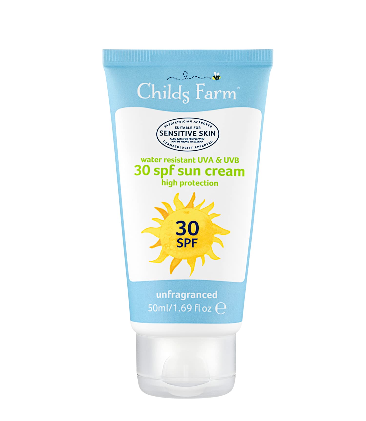 Childs Farm - Children's SPF 30 Sun Lotion, Water Resistant, Sensitive Skin, Moisturising, Travel Size, 50 ml