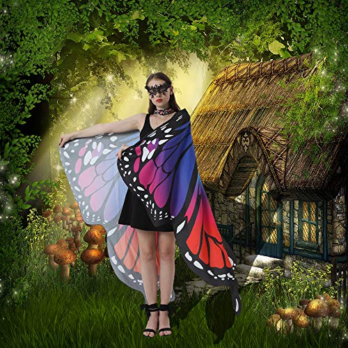 Motiloo Butterfly Wings for Women, Butterfly Shawl Costume Accessory Monarch Butterfly Shawl Cape Halloween Christmas Costume