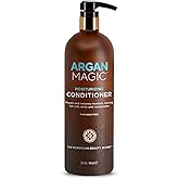 Argan Magic Moisturizing Conditioner - Detangle, Hydrate, and Repair Dry and Chemically-Damaged Hair Types | Nutrient-Rich | Made in the USA, Paraben Free, Cruelty Free (32 oz)
