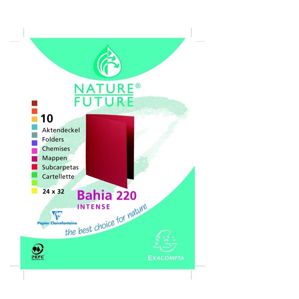 Exacompta Rocks Square Cut Folders, 24 x 32 cm, 210 g, Assorted Colours (10 Pack)