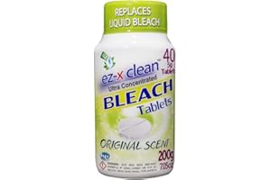 EZ-X CLEAN Ultra Concentrated Water Activated Bleach Tablets for Laundry and Multipurpose Cleaning. Original Scent 40 Tablets 7.05 OZ Phosphate Free Replaces Liquid BLEACHES (Original)