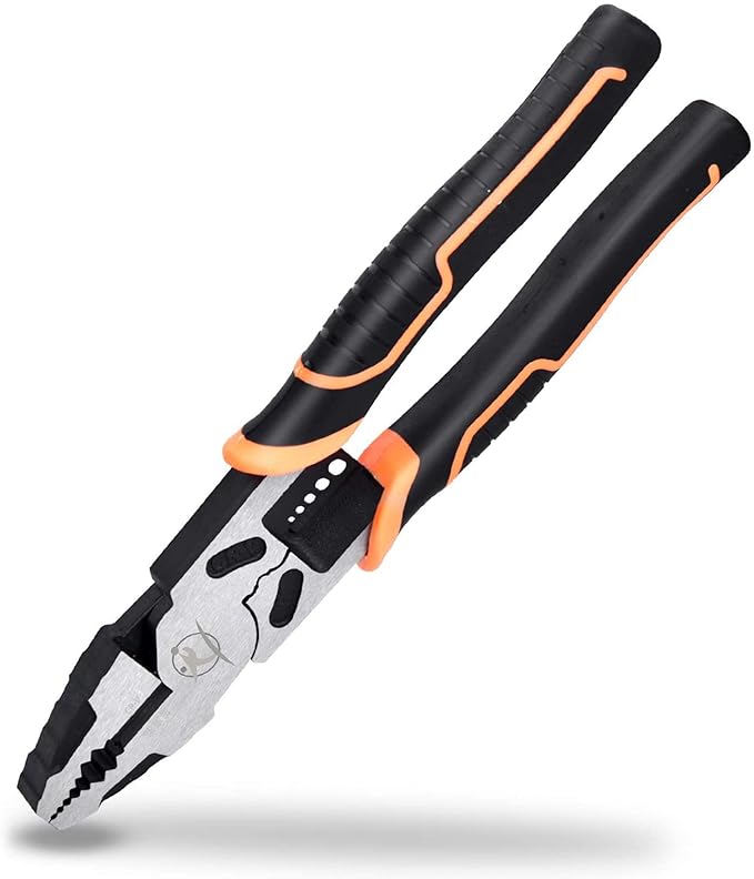 9'' Lineman Pliers 4 in 1 Combination Pliers with Wire Stripper Crimper