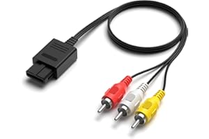 Y.D.F AV Cable for N64, AV Cable Composite Video Cord Compatible with N64 /SNES/NGC/SFC 6 Feet (Plug and Play)