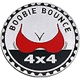Booble Bounce Badge Rated Car Emblem, 4 x 4 3D Metal Car Badge Decals Stickers Round Emblem Decals, Universal Exterior Decorations Accessories Emblems Badge for Jeep Wrangler Vehicles Truck SUV RV