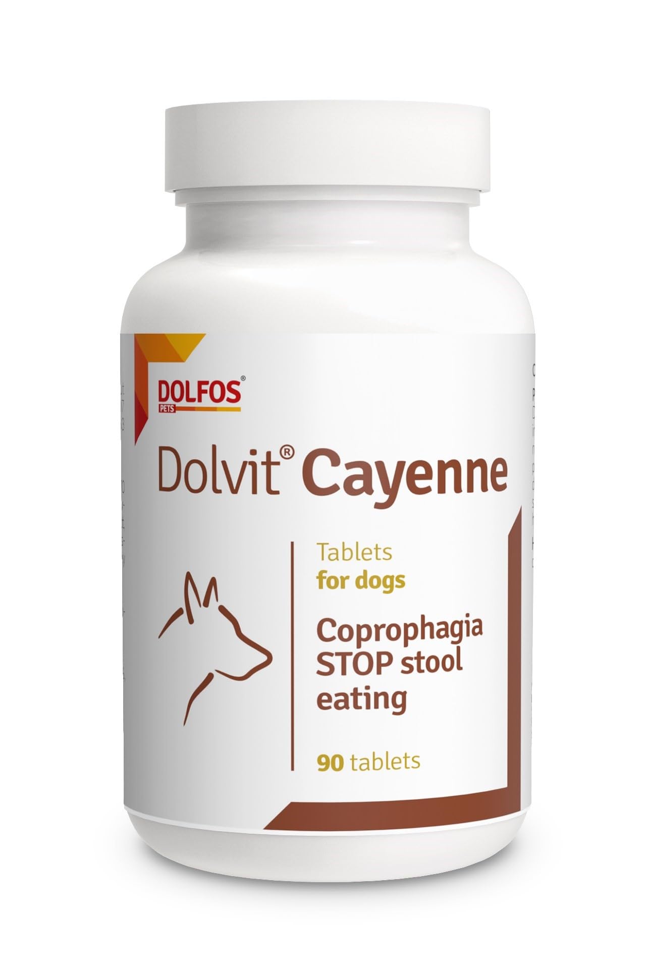 Dolvit Cayenne Coprophagia 90 tablets Digestive Enzymes and Probiotics for Dogs