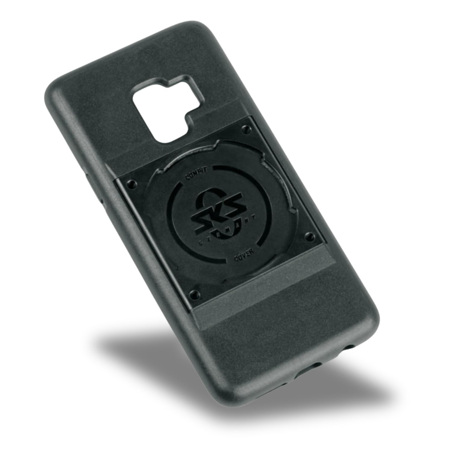 SKS GERMANY COMPIT COVER for Samsung S9 mobile phone cover with fastening device for COMPIT system (pleasant feel, shock-absorbing, with fastening device, made of wear-resistant plastic) Black