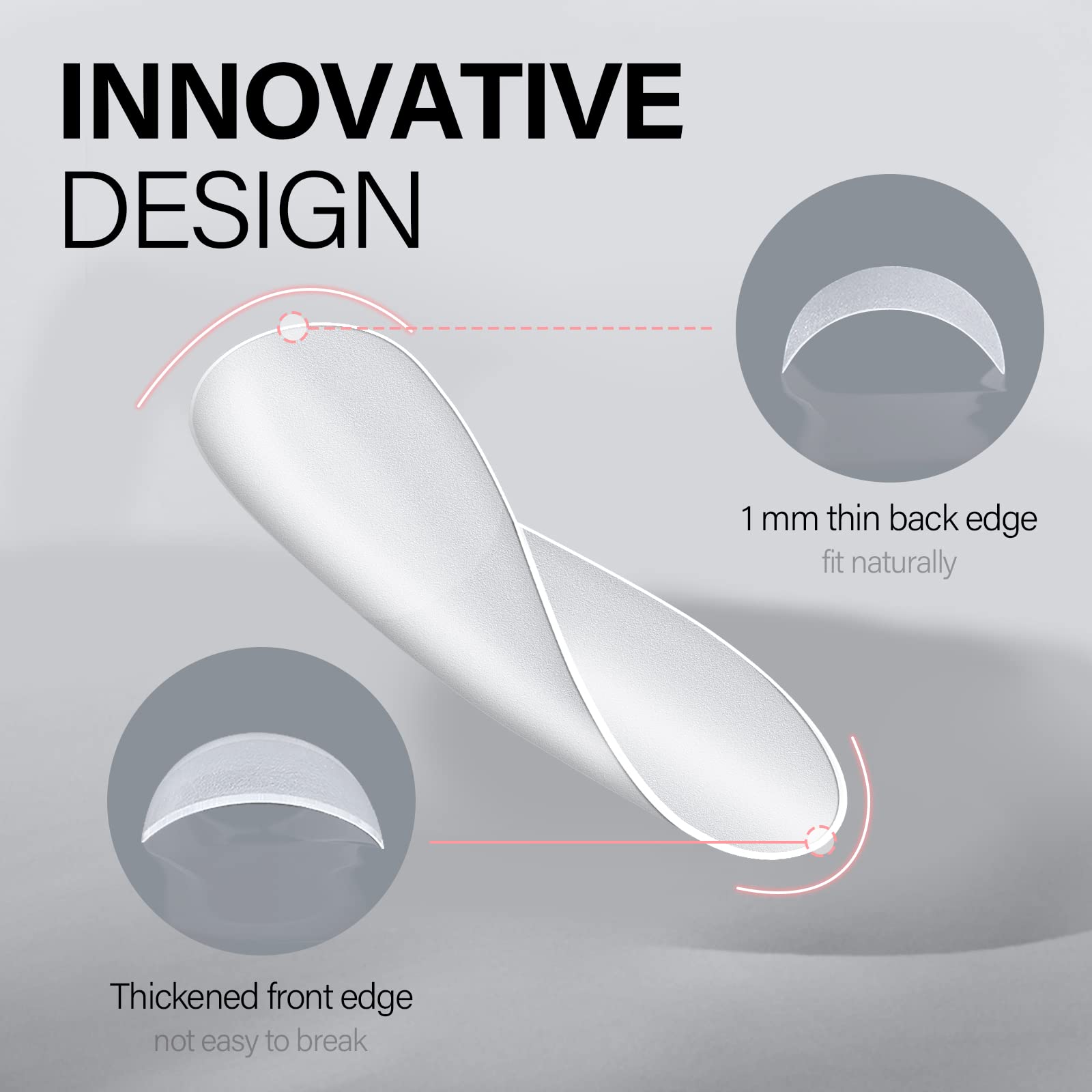 AILLSA Long Stiletto Nail Tips - Upgraded Matte Gel Full Cover Nails Tips No Filed, 240Pcs Pre-shaped Gelly Tips Acrylic Clear False Press On Soft Nail Tip for Soak Off Nail Extension 10 Sizes - Image 4